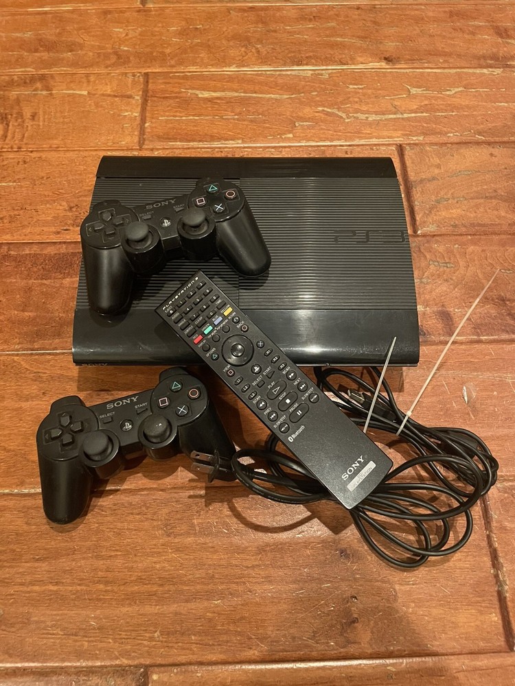 Sony PlayStation 3 250GB Console CECH-4001b + 2 Controllers, 21 Games, TV Remote