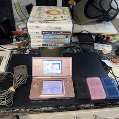 Nintendo DS Lite Console – Coral Pink (USGSPB) Good Condition W/ 5 Games READ