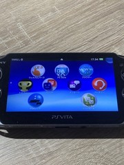 0921 Sony PlayStation PS Vita PCH-1100 Crystal Black Very Good TESTED