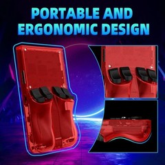 R36MAX Retro Handheld Console RED – 64GB Built-In Storage 18,000+ Games 4″ IPS