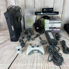 Xbox 360 Console Bundle w/ Oem Cords, Controller, Kinect 12 Games Papers Tested