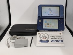 B105 Nintendo new 3DS LL XL console Metallic Blue Japan w/pouch pen adapter fx