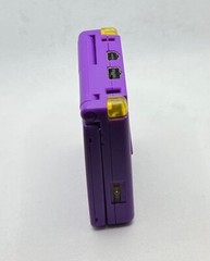Purple Gameboy Advance SP Clear Yellow Buttons, Crisp Bright IPS Backlit & USB C