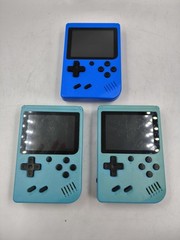 Lot of 3 SUP Game Box 400 in 1 Game Consoles Teal And Blue – Not Working