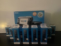 NEW Nintendo Wii U 32GB Premium Set – Black with new motion remotes /w nunchucks