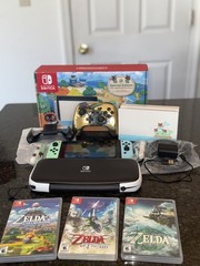 Nintendo Switch Animal Crossing Edition Bundle Zelda Games Controller V2 HAC-001