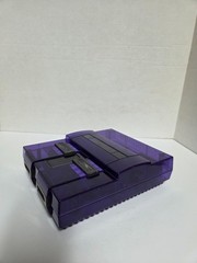 Custom Super Nintendo Transparent Purple/Smoke UPGRADED Triad Power Suppy