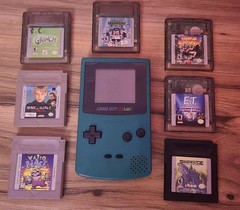 Nintendo Game Boy Color Handheld Game Console – Teal With 7 Games