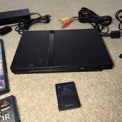 Sony PlayStation 2 Slim w/ Controllers, Games, and Cables [TESTED/WORKS]