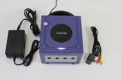 Nintendo Gamecube Indigo Purple Console NTSC-U/C DOL-001 White LED AC AV PLAY US