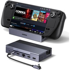 Portable Steam Deck Dock: 4K@120Hz HDMI, USB-A, USB-C & Gigabit Ethernet ;;