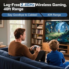 Ultimate 4K Retro Gaming Console with Dual Wireless Controllers & 64GB Storage