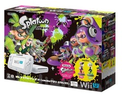 Nintendo Wii U Console Splatoon set (with amiibo Aori & Hotaru) NEW from Japan