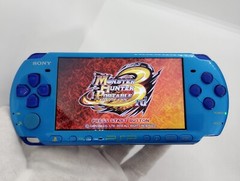 PSP-3000 SONY PSP Playstation Portable Console Marine Blue RARE COLOR W/Charger