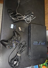 Sony PlayStation 2 PS2 Fat Console+Controller+Memory Card+Game Shark+ All Cords