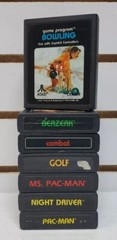 Atari 2600 Console w/Hookups, OEM Controllers & 7 Games – Lot #3 *Read*