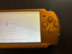 SONY PSP 3000 Bright Yellow Console & USB charging cable – Tested [Good]