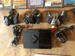 Sony PlayStation 2 PS2 Slim Console SCPH-90001 W 19 Games Cords Dualshock Mem