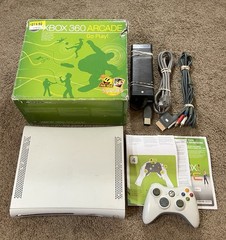Microsoft Xbox 360 Arcade Console Complete CIB 20GB White W/ Xbox 360 Controller