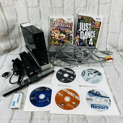 Nintendo Wii RVL-001 USA Black Console Bundle GameCube Compatible w Games VG