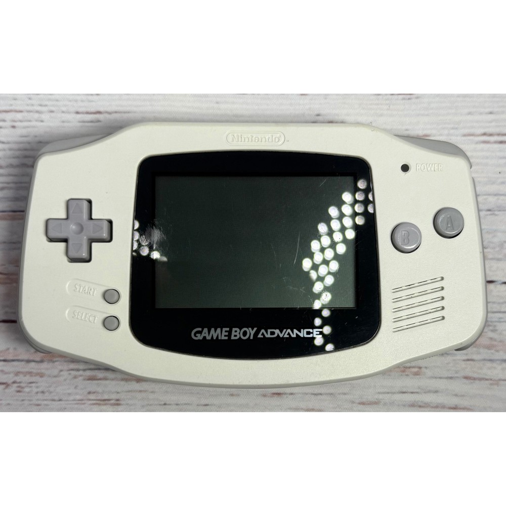 Nintendo Game Boy Advance White Console Handheld System GBA Tested AGB-001
