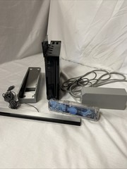 Nintendo Wii Video Game Console w Power Cord RVL-001 Black + Afterglow Remote
