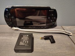 BLACK Sony PSP 1000 System w/ Type C Charger Adapter/New Battery/Region Free