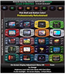 Game Boy Advance GBA IPS MOD V5 newest Version OSD 15 Levels of Brightness-Pick