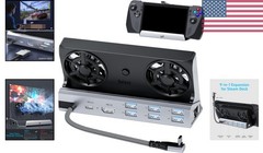 Multi-Device 12-in-1 Docking Station with 4K Output, 6 Ports & Cooling Fans