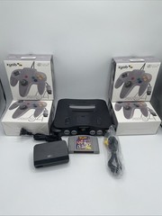 Nintendo 64 N64 Charcoal Gray 4 Player Super Smash Bros. Bundle