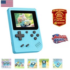 Classic Gaming Redefined: Light Blue Handheld Console with 400 Pre-loaded Games