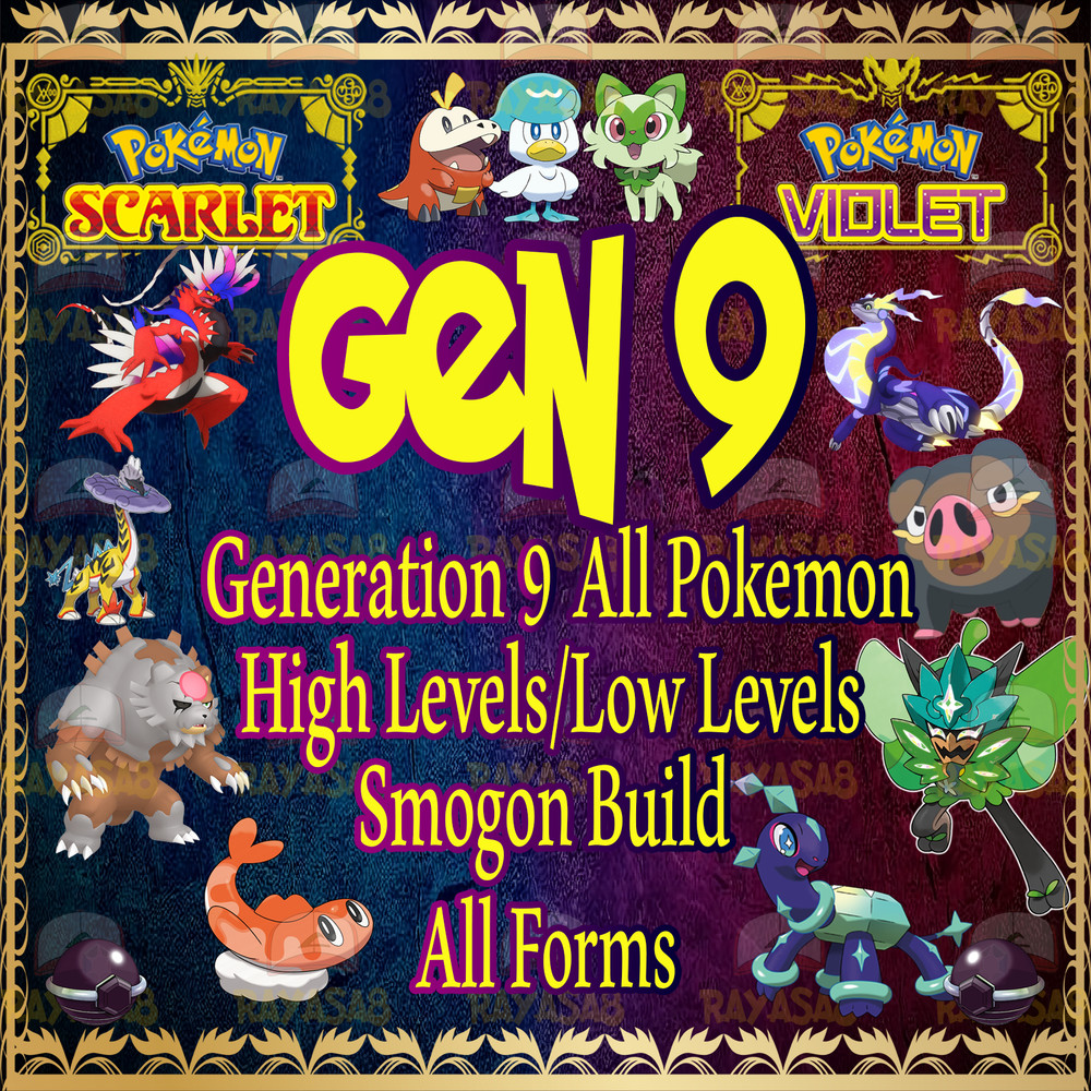 Pokemon Scarlet and Violet GEN 9 Shiny 6iv Paldea SMOGON Build Pokémon Home🌟