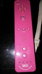 Nintendo Wii Black Console & Pink Wii Motion Plus controller TESTED WORKS GREAT