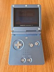 Nintendo Gameboy Advance SP Handheld System Console Pearl Blue (AGS-001) Tested