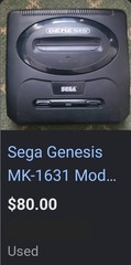 SEGA GENESIS Game Console Model 2 WITH Mortal Kombat 3