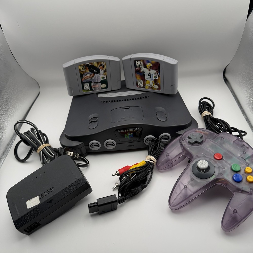 Nintendo 64 N64 OEM Console Complete Bundle with OEM Controller and Cords Tested