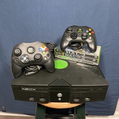 Original Xbox Halo Bundle W/ 2 Controllers Halo 1 & 2 Games – Tested / Working