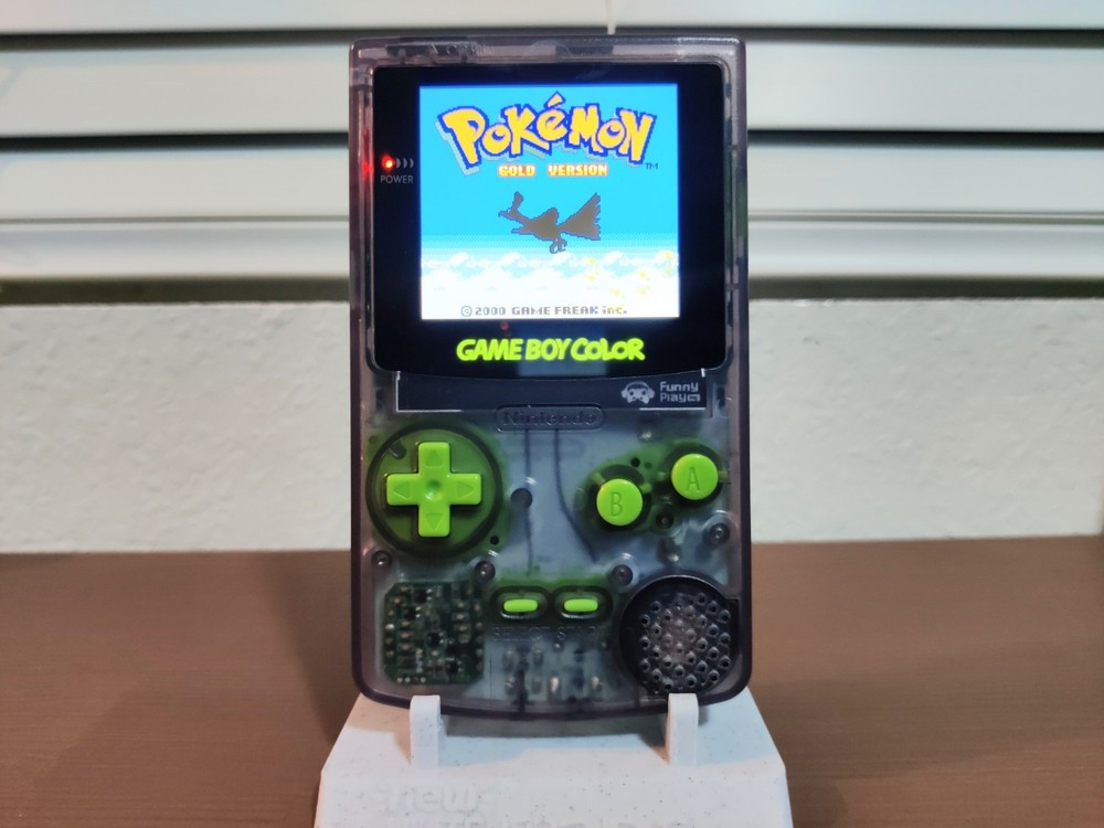 Atomic Purple Game Boy Color System (Laminated IPS Screen, Rechargeable Battery)
