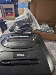 Sega Genesis Model 2 Console Tested=Working Clean (2 controllers) POWER/AV CHORD