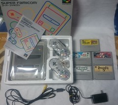 complete! 5Games+Nintendo Super Famicom Console System Boxed Ship Free!