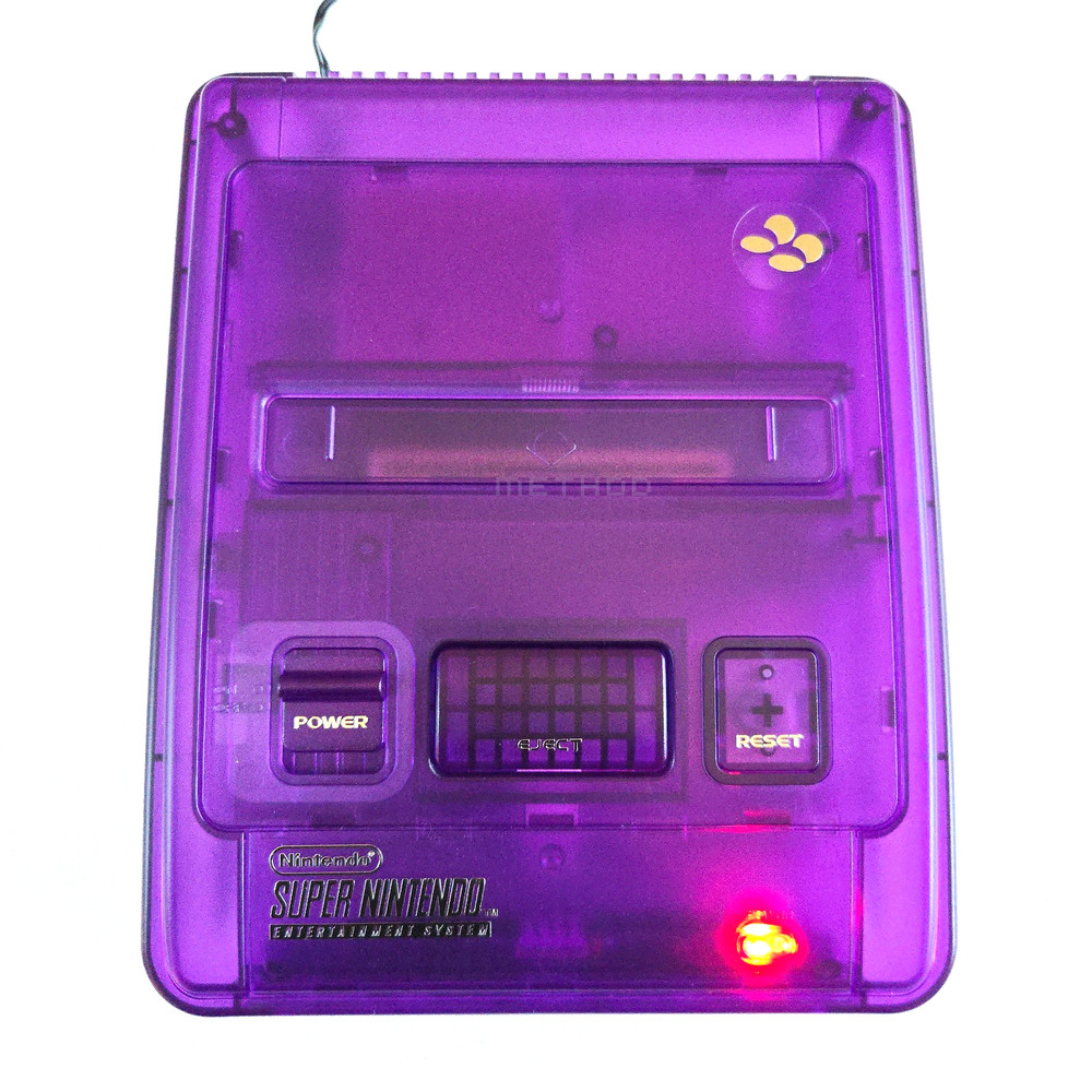 Nintendo Super Famicom Entertainment System 1CHIP-02 Transparent Purple Console