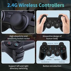 4K Retro Game Stick Console 64GB w/ 25,000 Games & 2 Wireless Controllers