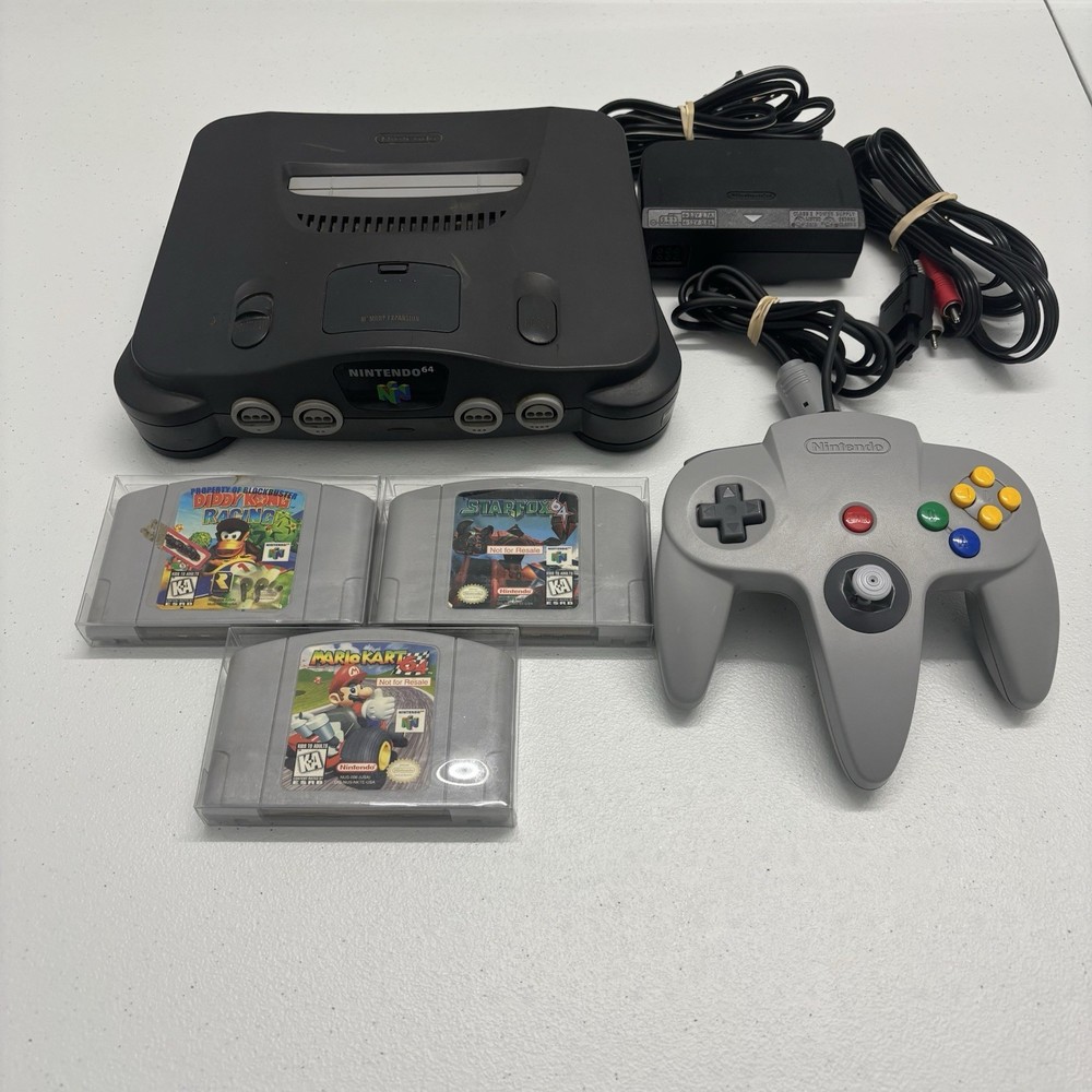 Nintendo 64 N64 Blockbuster Video Console W/ 3 Not For Resale NFR Games Mario