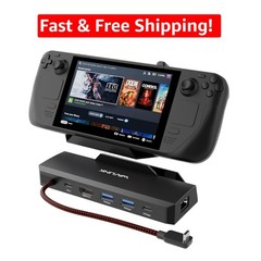 6-in-1 Docking Station for Steam Deck/ROG Ally – Fast Data & Charging