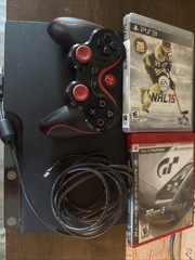 Sony PlayStation 3 Slim CECH-2001B PS3 Console 250GB w/ Controller HDMI 2 Games