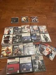 Sony PlayStation 3 250GB Console CECH-4001b + 2 Controllers, 21 Games, TV Remote