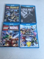 Nintendo Wii U 32GB Console Black W/ 4 Games Super Smash Bros, & Mario Kart 8