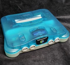 Nintendo 64 Ice Blue Clear Region Free Only with Jumper Pack