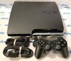 Sony PlayStation 3 PS3 Slim Console With Controller & Cords Tested & Working!