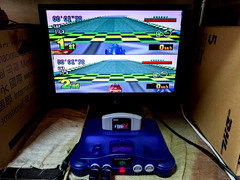 Nintendo 64 Region Free Console Midnight Blue 2controllers Mario Party japan